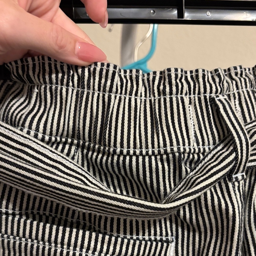 Lane Bryant Black and White Striped Shorts - Picture 6 of 7